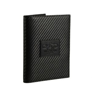 Wiseman Carbon Leather Passport Wallet